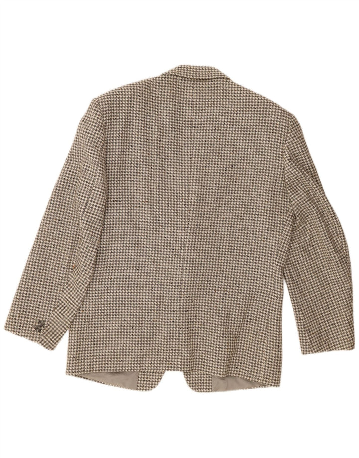 Division Vogue Mens 2 Button Blazer Jacket UK 38 Medium Grey Houndstooth