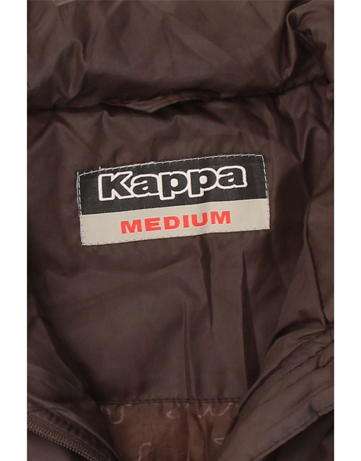 KAPPA Womens Padded Gilet UK 14 Medium Brown Polyester Vintage Kappa and Second-Hand Kappa from Messina Hembry 