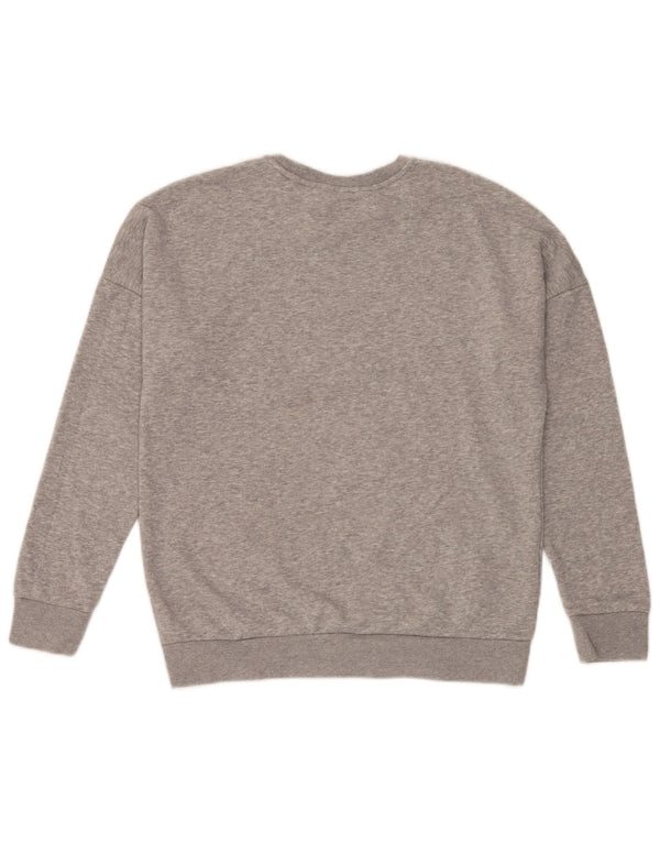 Adidas Boys Graphic Sweatshirt Jumper 13-14 Years Grey Cotton