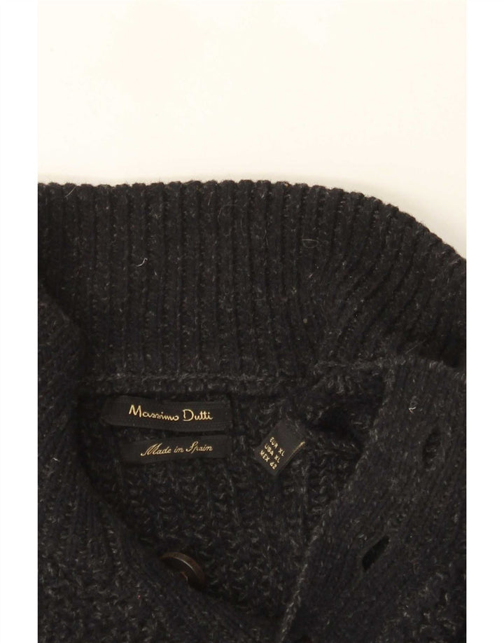 Massimo Dutti Pull col boutonné pour homme XL Gris moucheté