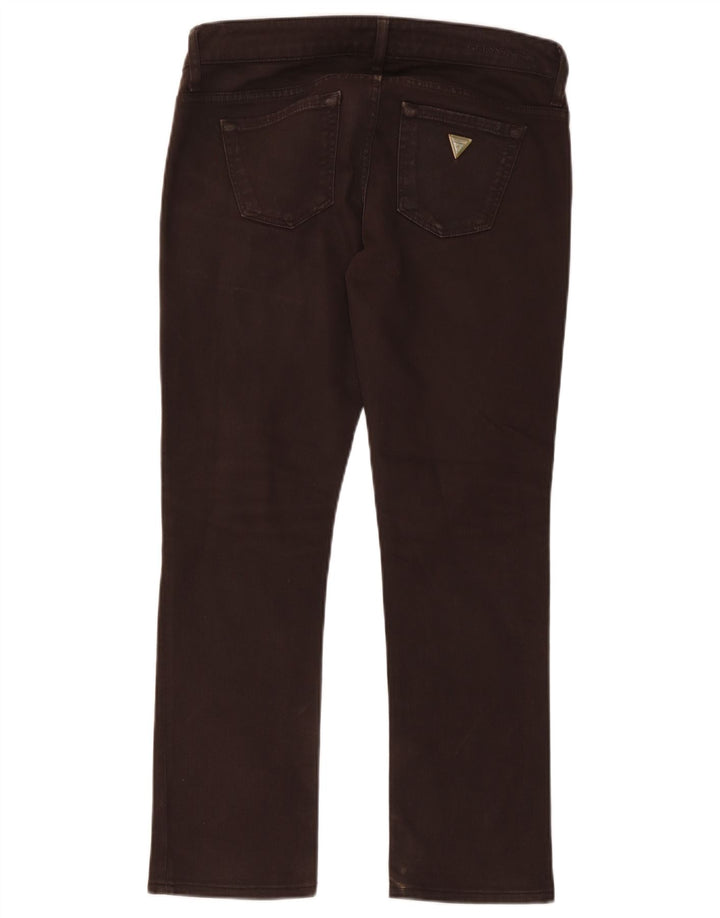 Guess Damen Slim Jeans W29 L27 Braune Baumwolle