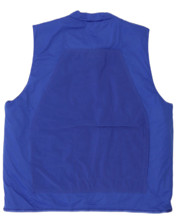 Giacca da ginnastica senza maniche da uomo Adidas Large blu in poliammide