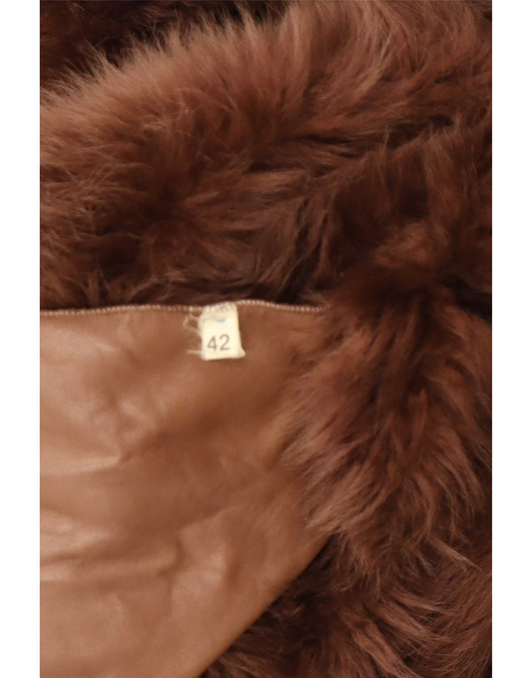 Vintage Dame Shearling Coat IT 42 Medium Brown