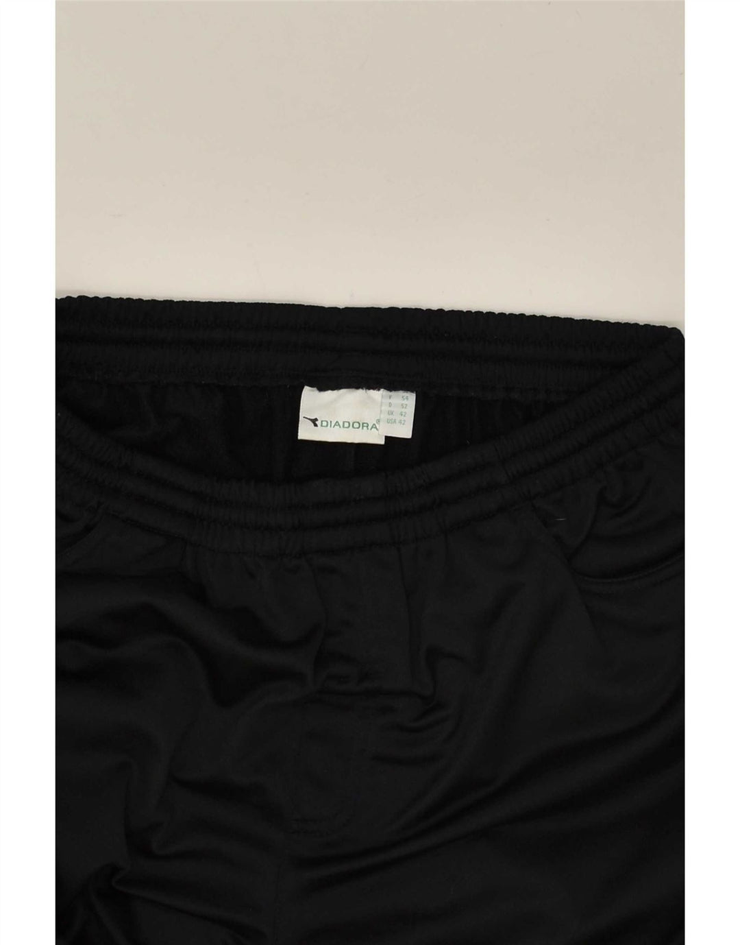 DIADORA Mens Tracksuit Trousers EU 52 XL Black Polyester Vintage Diadora and Second-Hand Diadora from Messina Hembry 