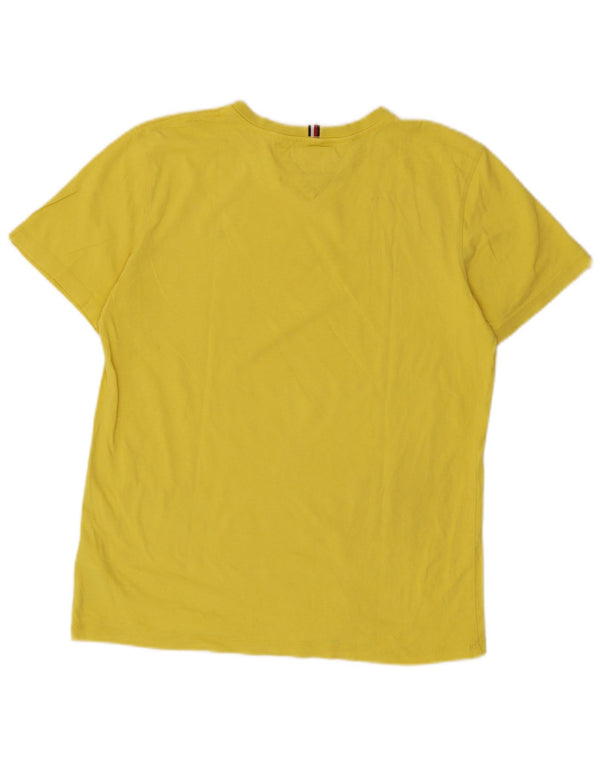 Tommy Hilfiger Boys T-Shirt Top 15-16 Years Yellow Cotton