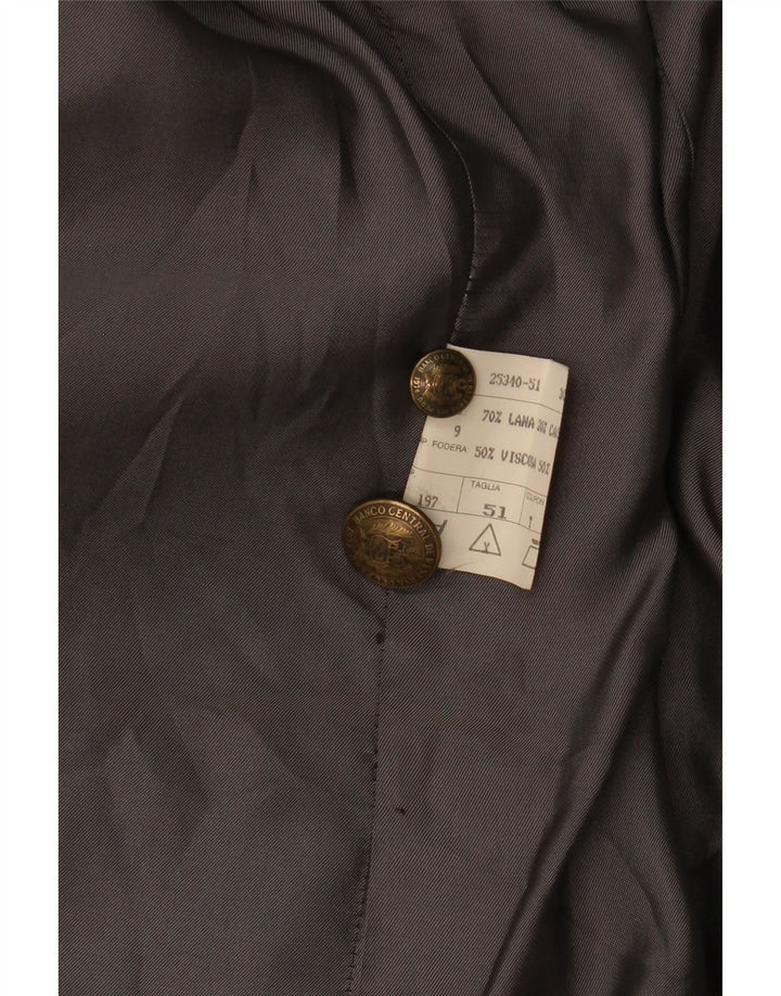 Blazer Vintage pentru femei cu 2 nasturi IT 51 2XL Lână gri