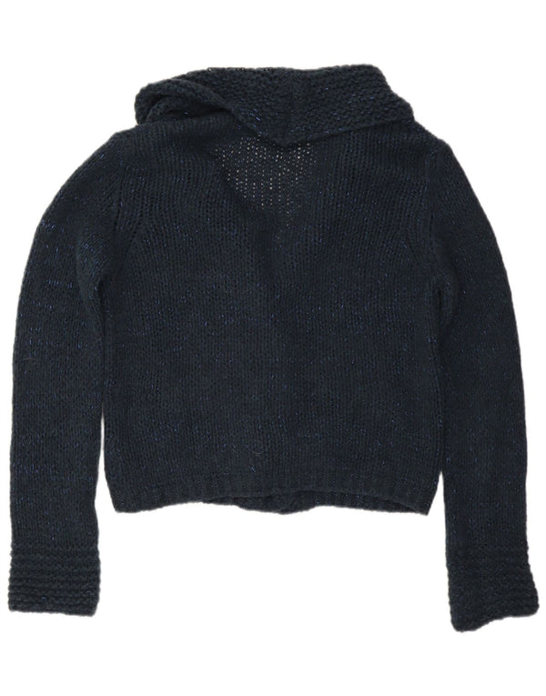 Marks & Spencer Womens Cardigan Sweater UK 16 Large Navy Blue Flecked