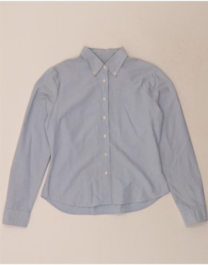 BENETTON Womens Shirt UK 16 Large Blue Cotton Vintage Benetton and Second-Hand Benetton from Messina Hembry 