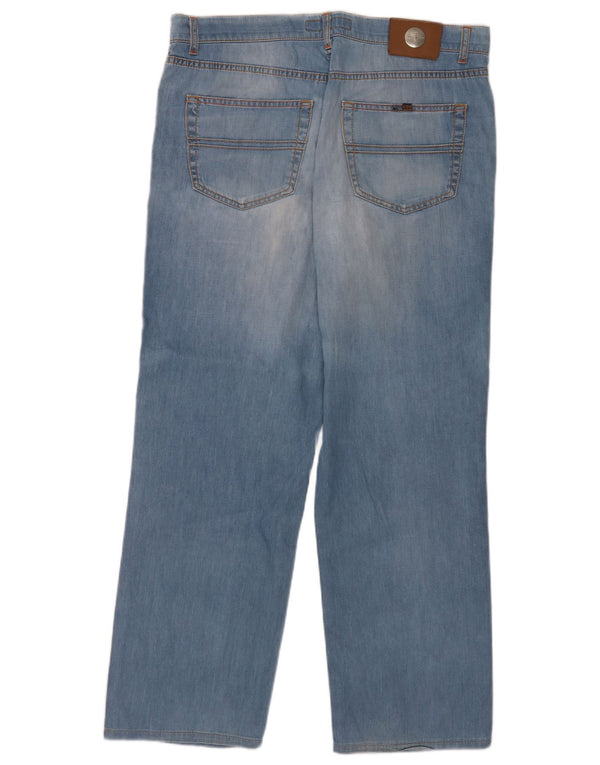 Jeans Straight Uomo Trussardi W36 L31 Blu Cotone