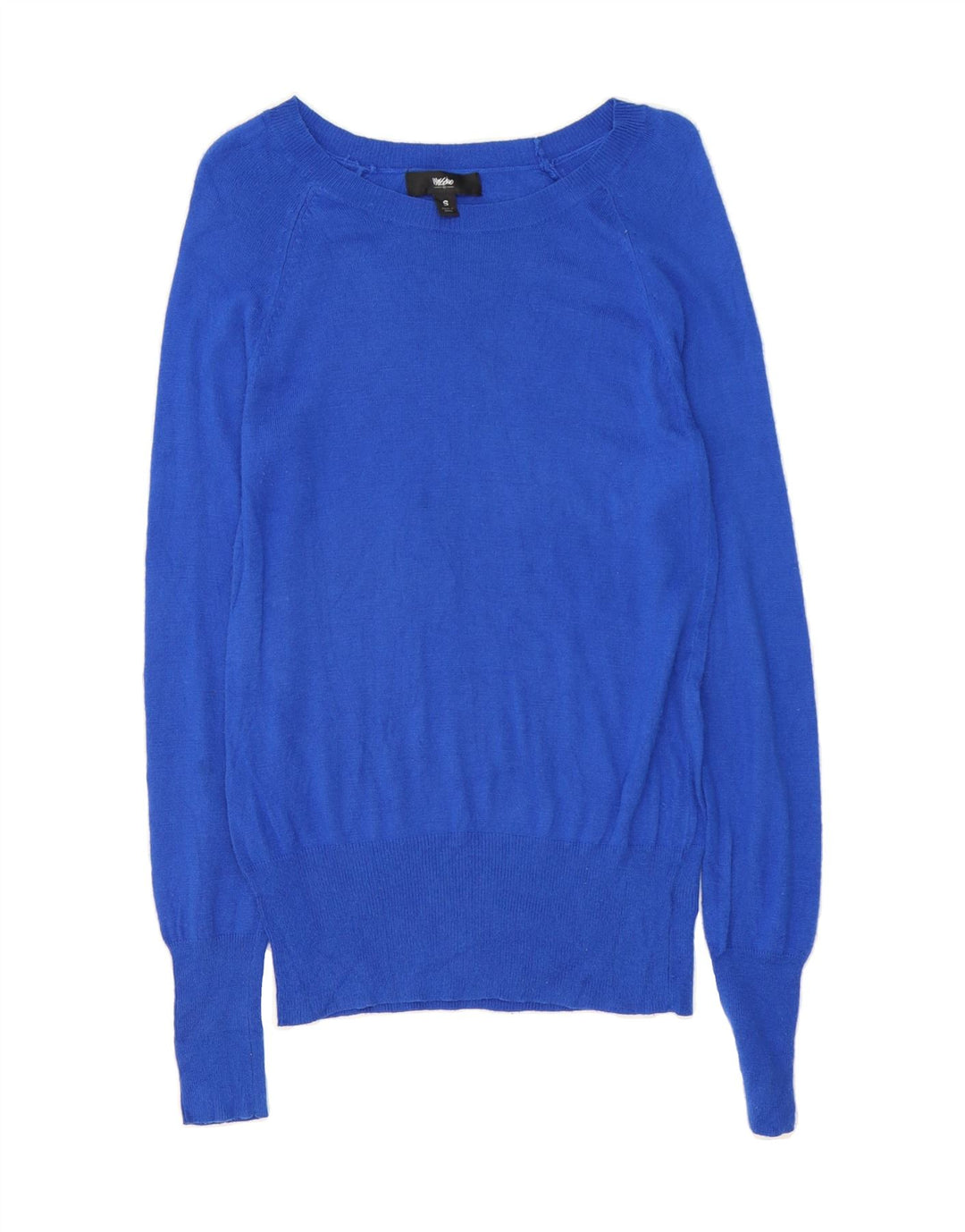 MOSSIMO Womens Boat Neck Jumper Sweater UK 10 Small Blue Nylon Vintage Mossimo and Second-Hand Mossimo from Messina Hembry 