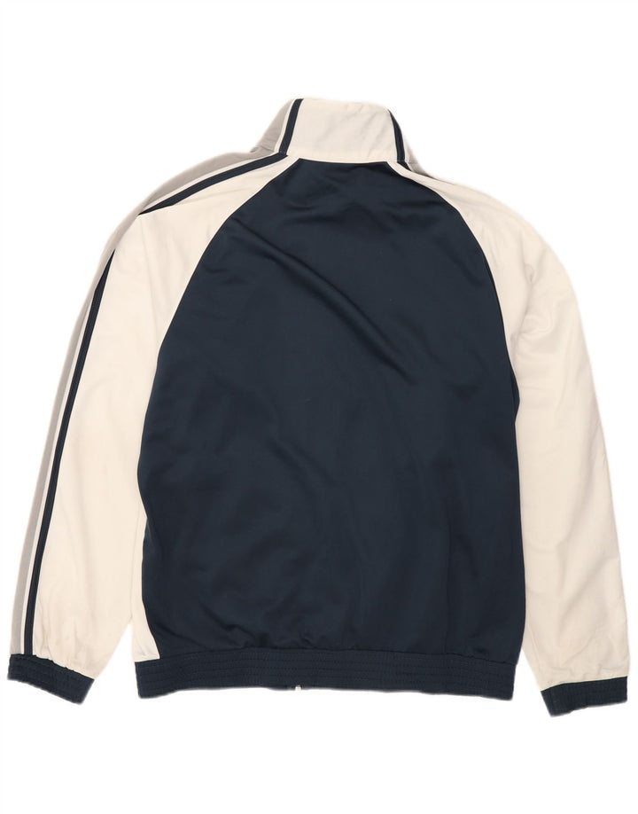 Champion Mens Tracksuit Top Jacket Large Navy Blue Colourblock Polyester