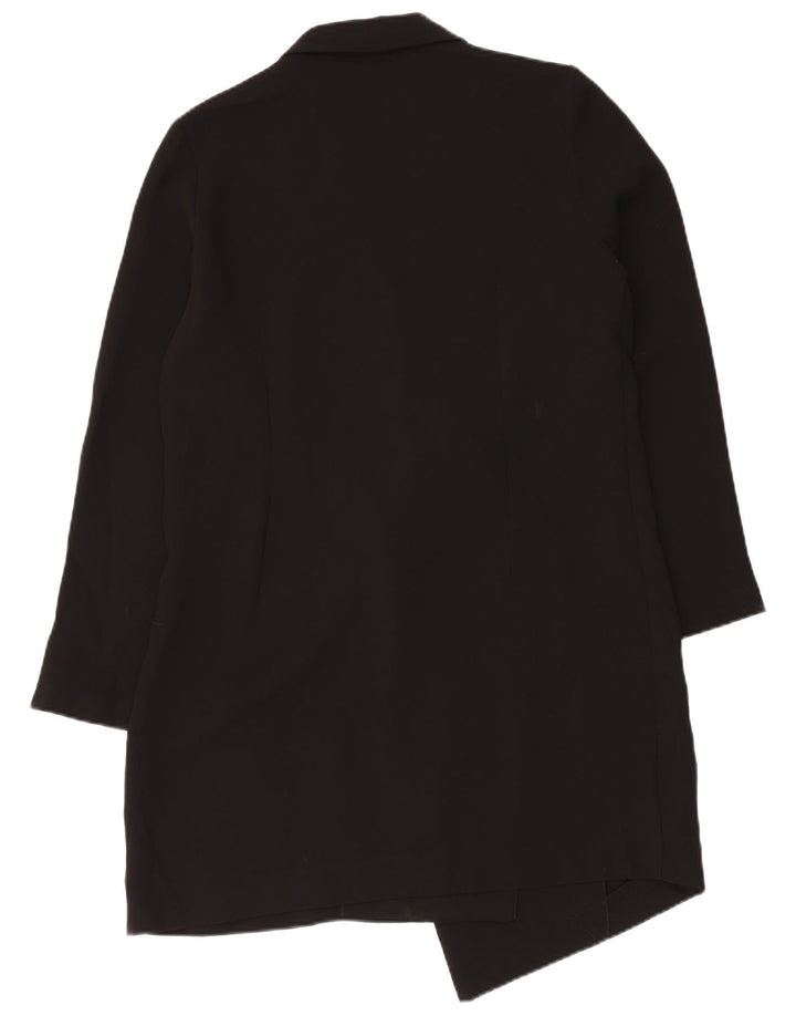Topshop Womens Overcoat UK 12 Medium  Black Polyester
