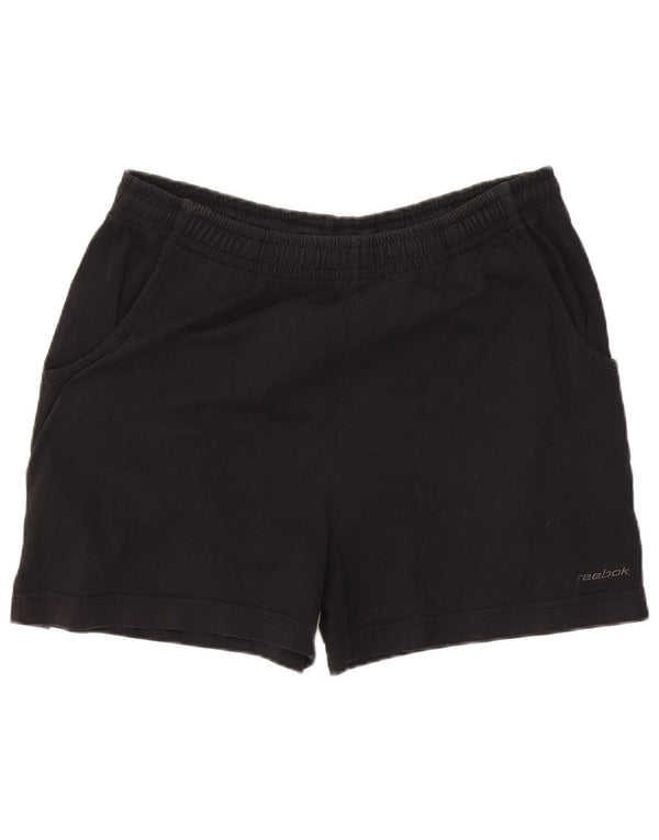 Pantaloni scurti sport Reebok pentru femei UK 14, mari, negru, bumbac