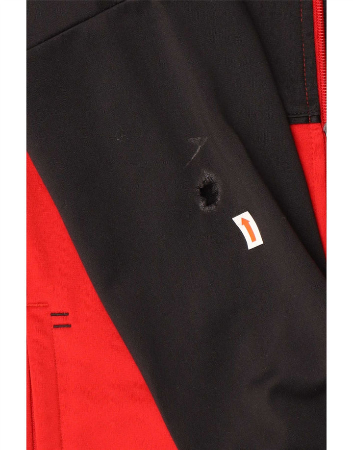 Adidas Mens Tracksuit Top Jacket Small Black Colourblock Polyester