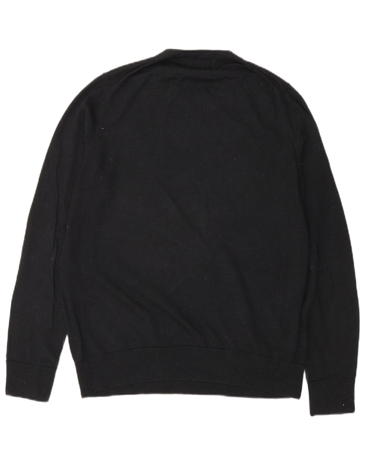 Marks & Spencer Damen-Pullover mit Rundhalsausschnitt, UK 12, mittelschwarze Wolle