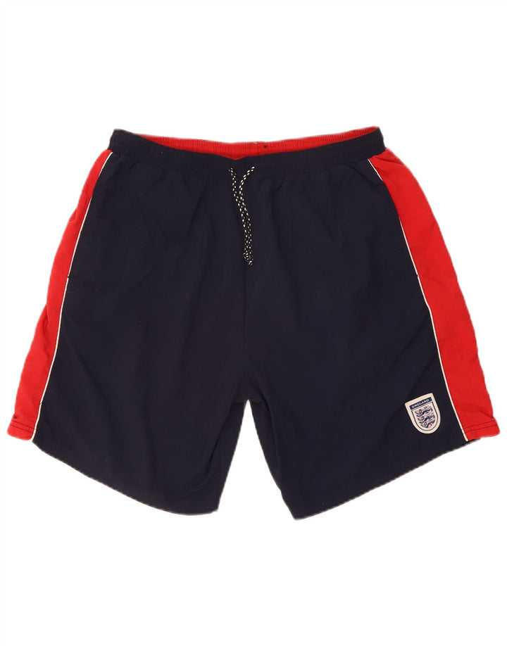 MARKS & SPENCER Mens Swimming Shorts Medium  Navy Blue Colourblock