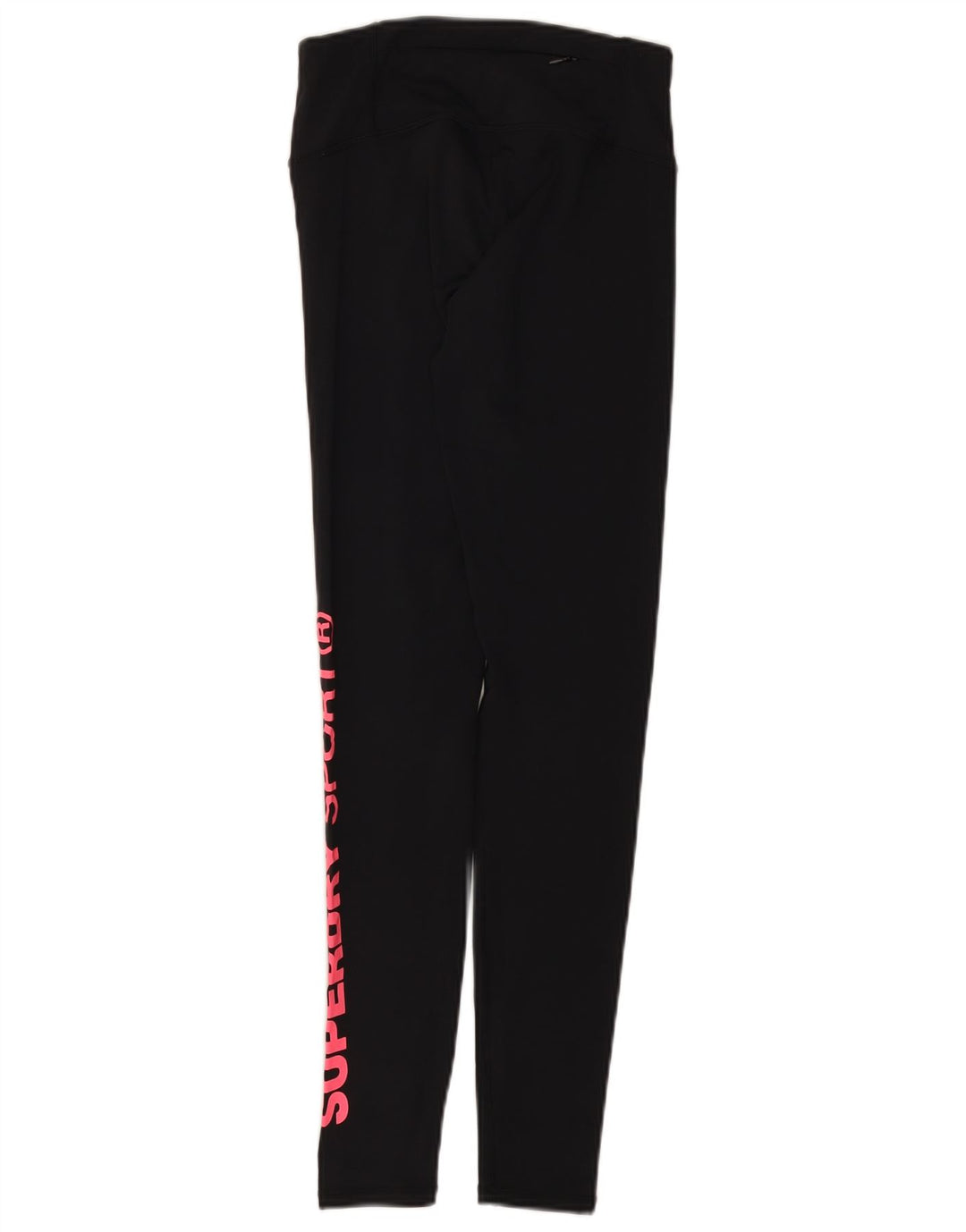 Superdry Womens Graphic Leggings UK 8 Small  Black Polyester