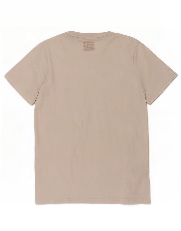 Ellesse Homme T-Shirt Graphique Haut Large Blanc Coton