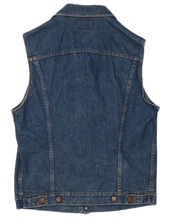 Spitfire Mens Denim Gilet UK 38 Medium Navy Blue