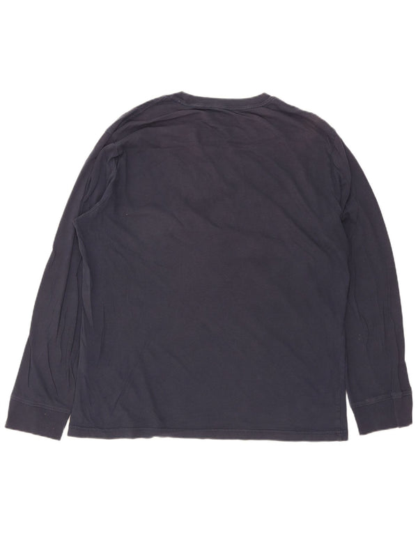 Levi's Maglietta da uomo con grafica rilassata a maniche lunghe in cotone blu navy