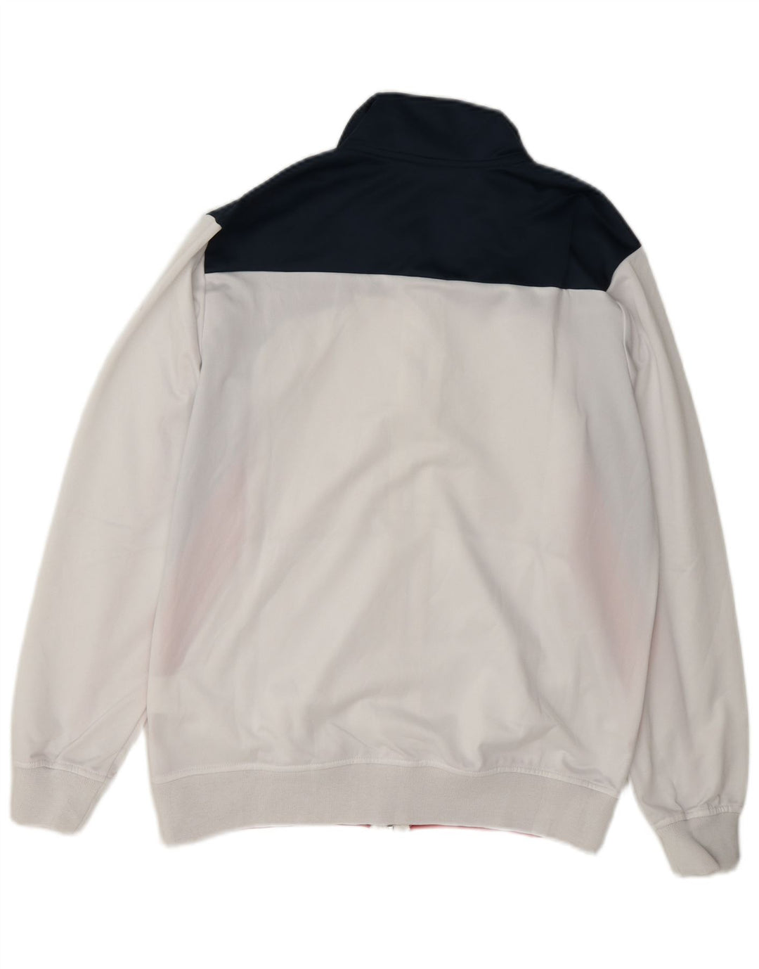 Asics Veste de survêtement pour homme Small Blanc Colorblock Polyester