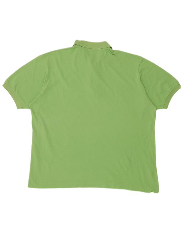 Camisa polo masculina Lacoste tamanho 7 2XL algodão verde