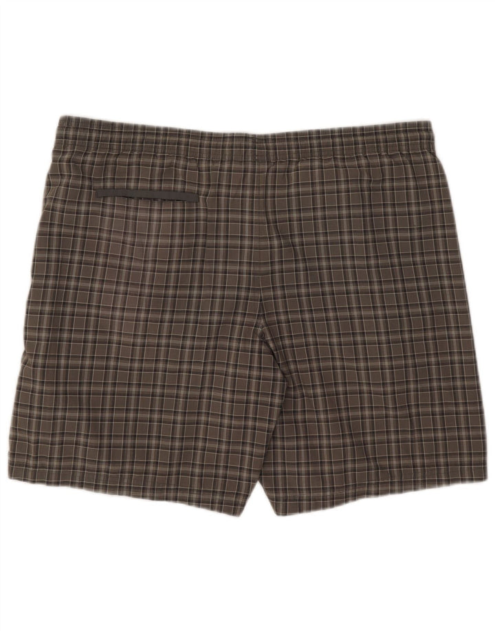 Adidas Mens Swimming Shorts Large Grey Check Polyester