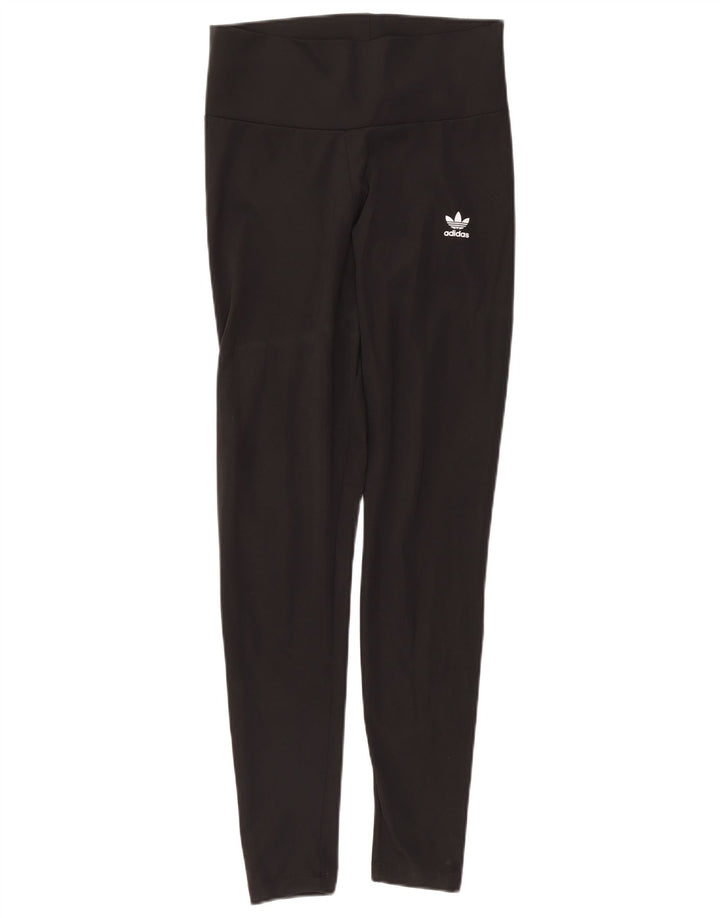 Adidas Dame Grafiske Leggings UK 14 Large Sort Polyester
