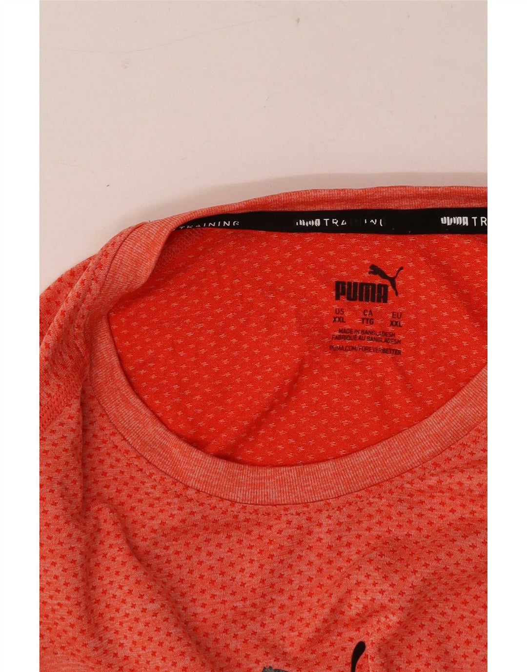 Puma Herre T-Shirt Top 2XL Rød Flecked