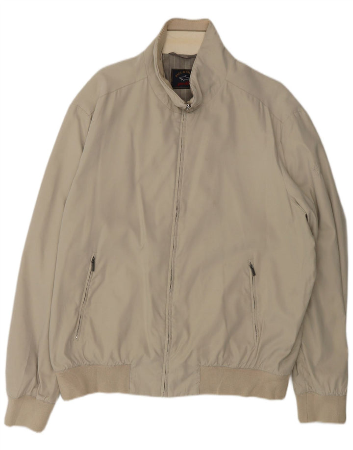 Paul & Shark Mens Bomber Jacket UK 42 XL Grey Polyester