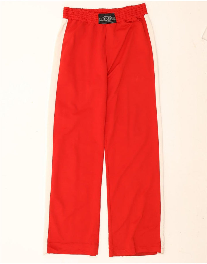 Zara Mens Tracksuit Trousers  Large Red Colourblock Polyester