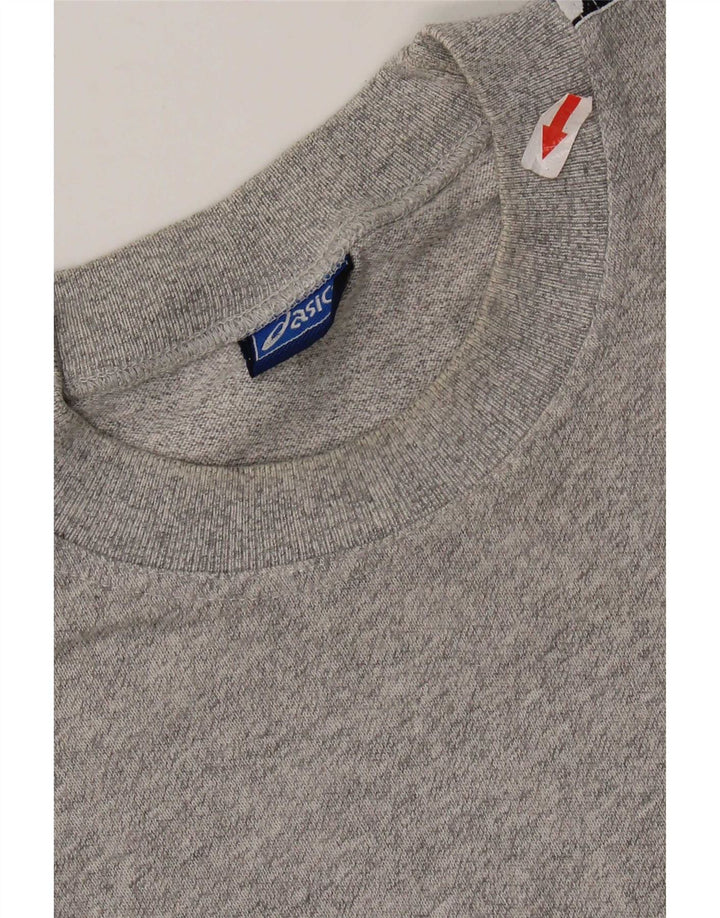 Asics Herre grafisk T-shirt Top Medium Grey Colourblock Bomuld