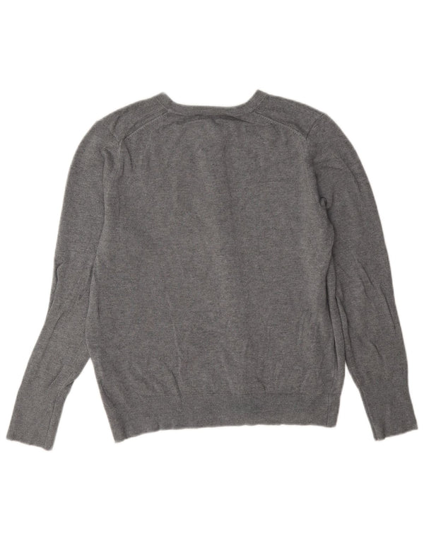Zara Womens Cardigan Sweater UK 14 Large Grey Viscose Classic