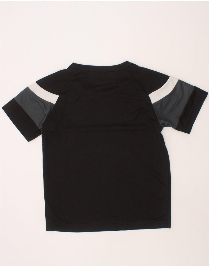 PUMA Boys T-Shirt Top 9-10 Years Medium Black Colourblock Vintage Puma and Second-Hand Puma from Messina Hembry 