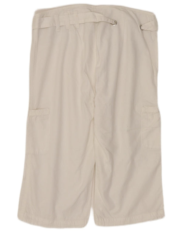 Sisley Womens Cargo Bermuda Shorts IT 42 Medium W32  White Cotton