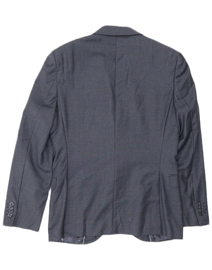 French Connection Mens 2 Button Blazer Jacket EU 48 Medium Navy Blue