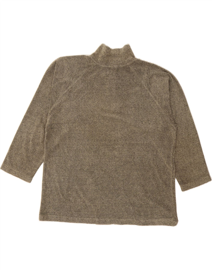 ASICS Mens Zip Neck Sweatshirt Jumper XL Grey Cotton Vintage Asics and Second-Hand Asics from Messina Hembry 
