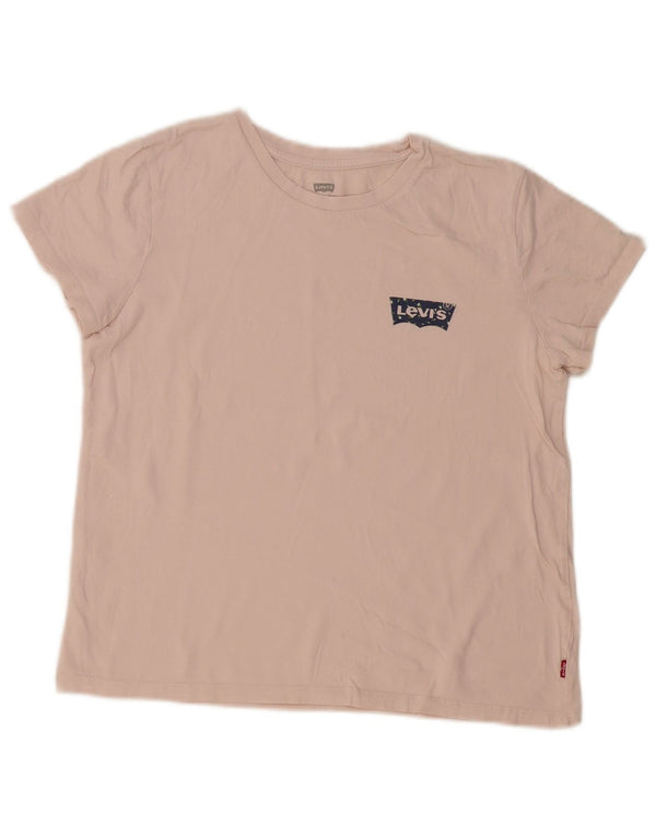 Levi's Dame T-Shirt Top UK 14 Medium Pink