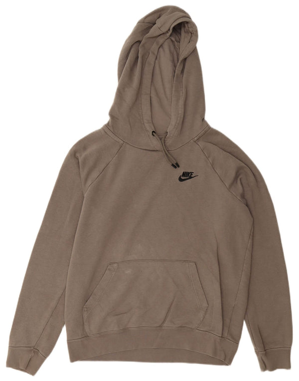 Felpa con cappuccio oversize da donna Nike UK 10 piccola in cotone grigio