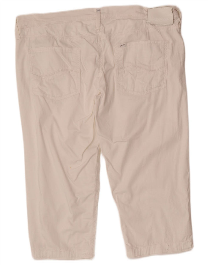 Lee Womens Enka Bermuda Shorts W32 Large White Cotton