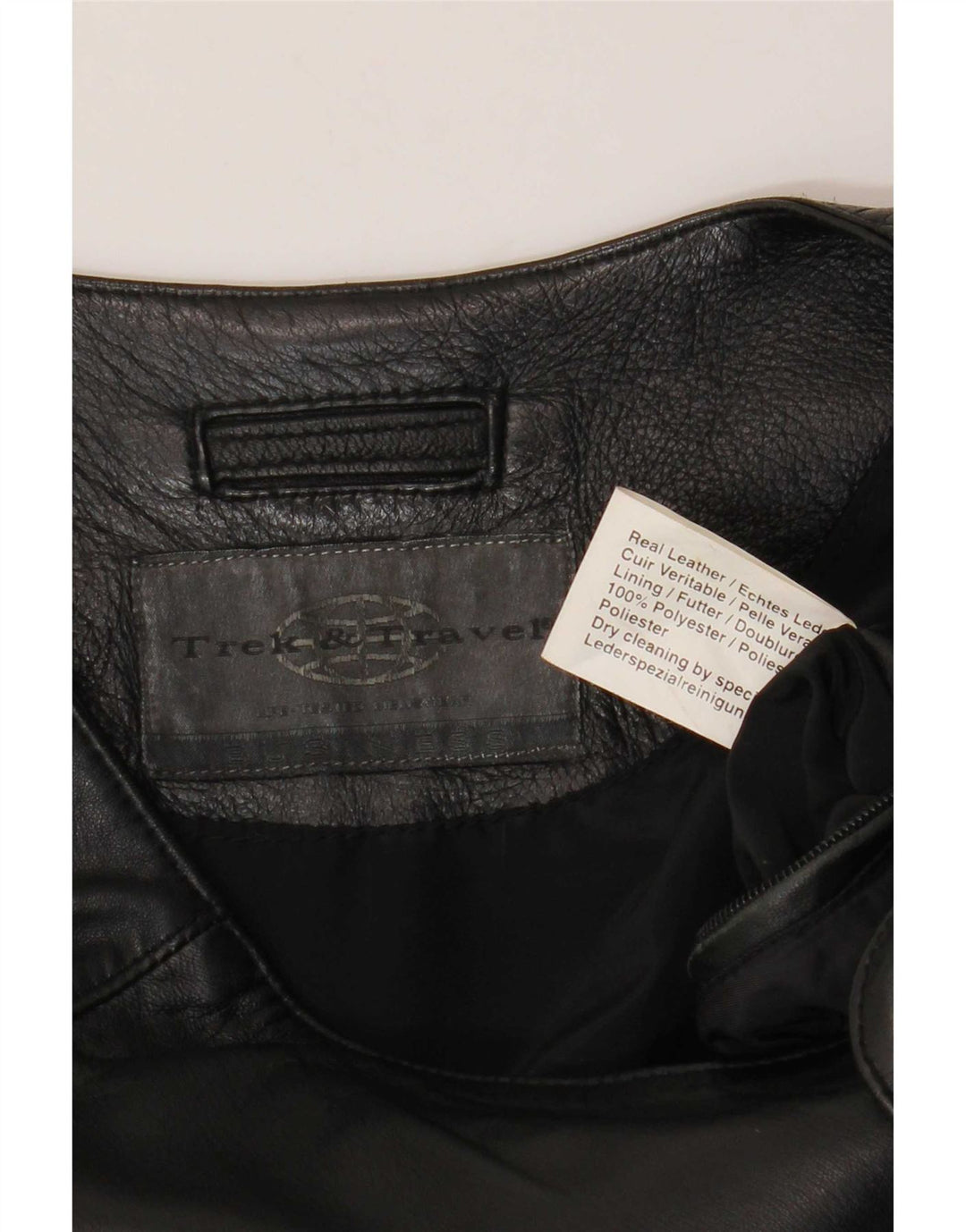 Vintage Herre Læder Gilet UK 38 Medium Black