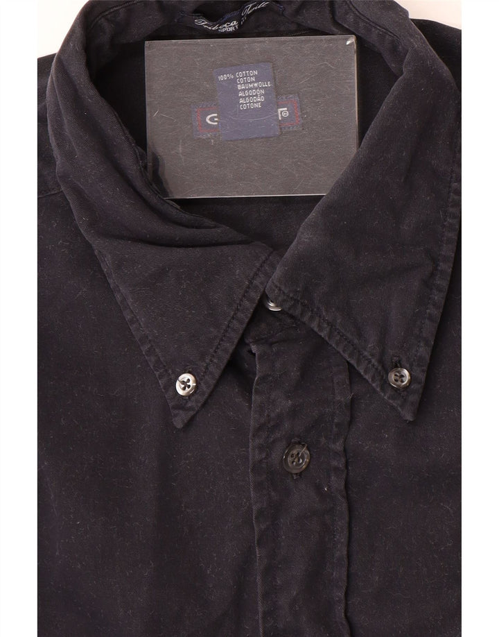 Gant Mens Shirt Large Navy Blue Cotton