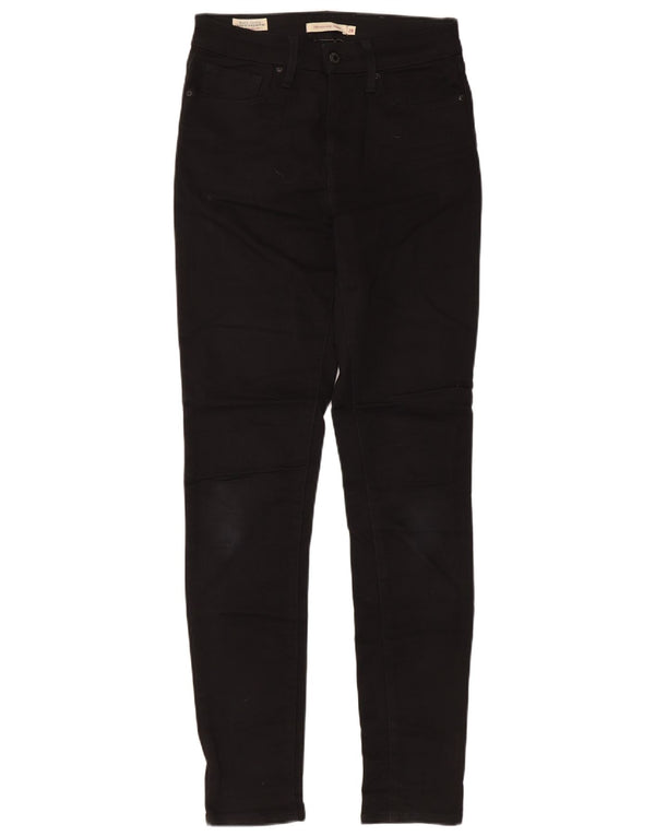 Levi's Damen 721 High Rise Skinny Jeans W28 L32 Schwarze Baumwolle