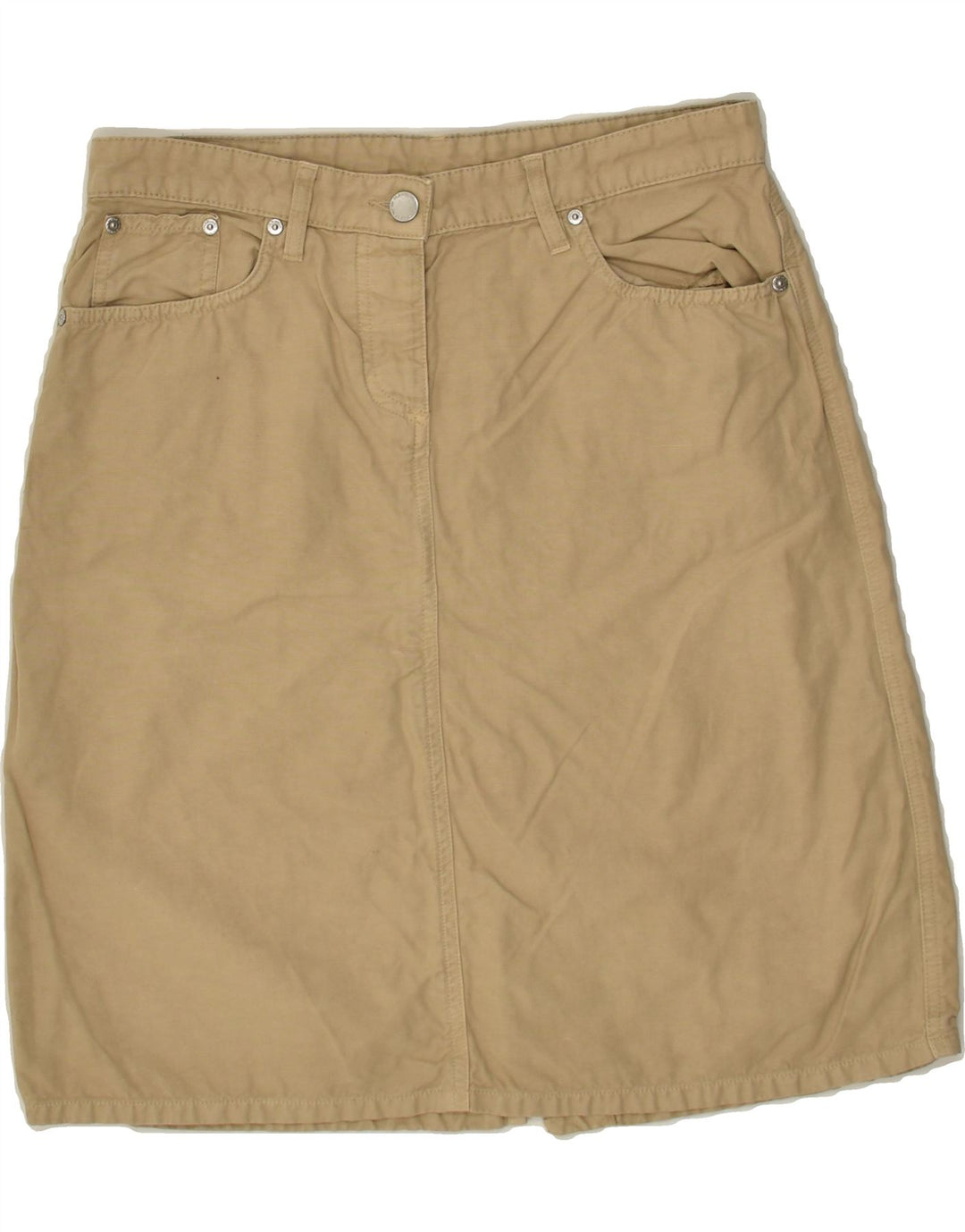 GANT Womens Straight Skirt Medium W28  Beige Cotton | Vintage Gant | Thrift | Second-Hand Gant | Used Clothing | Messina Hembry 