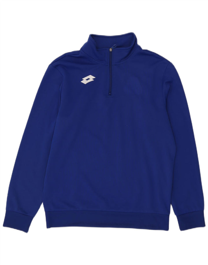 Lotto Mens Zip Neck Sweatshirt Jumper Large Blue