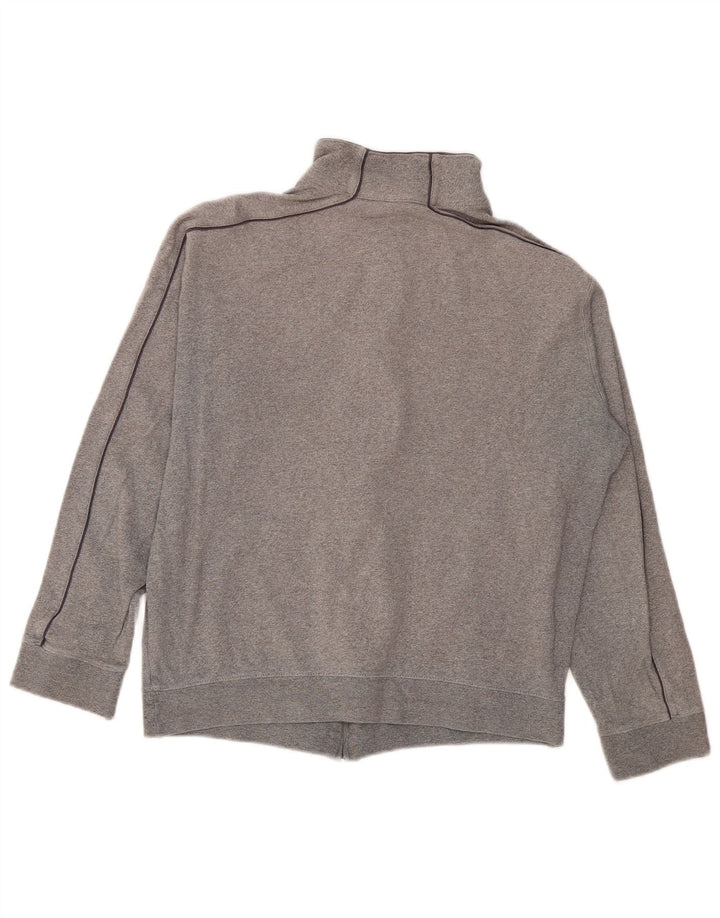 Champion Womens Tracksuit Top Jacket UK 14 Medium Grey Cotton