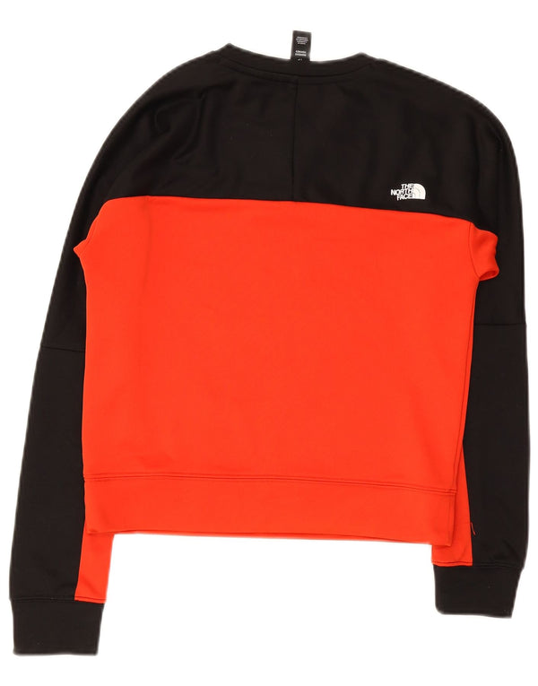 The North Face Damen Crop Sweatshirt Pullover UK 6 XS Schwarz Farbblock