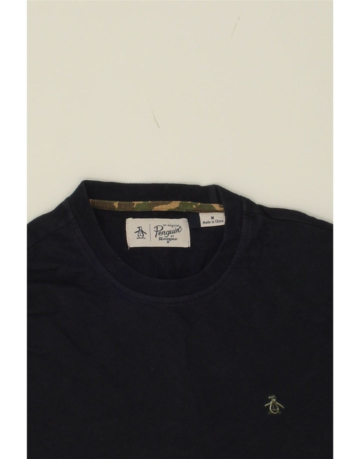 PENGUIN Mens Sweatshirt Jumper Medium Navy Blue Cotton Vintage Penguin and Second-Hand Penguin from Messina Hembry 