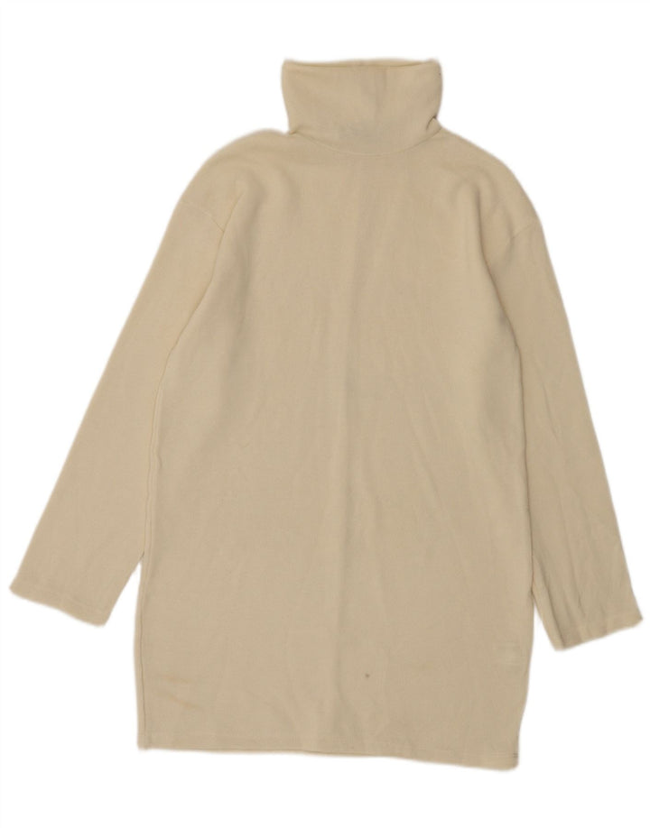 Zara Womens Jumper Dress UK 10 Small Beige Polyester