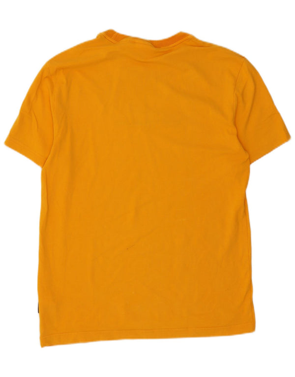 Calvin Klein Mens T-Shirt Top Small Orange Cotton
